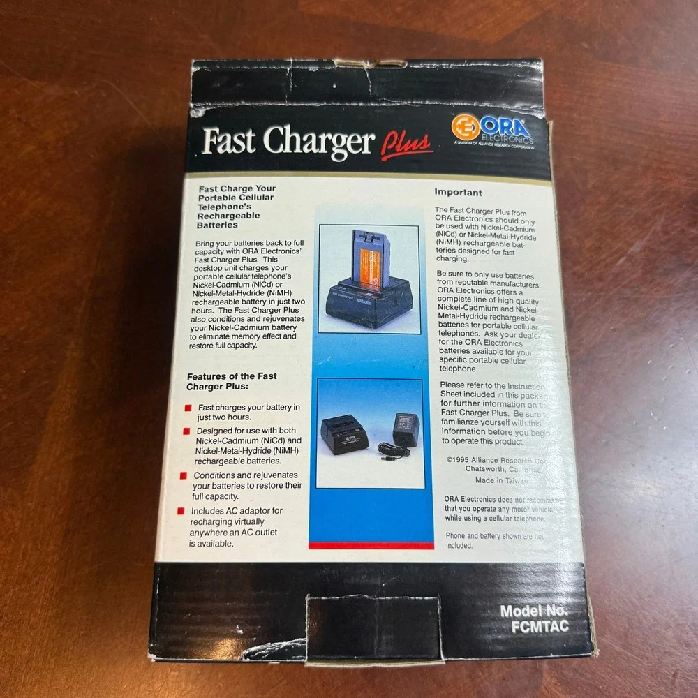 ORA Electronics Fast Charger Plus for Motorola Micro TAC FCMTAC Vintage 1995
